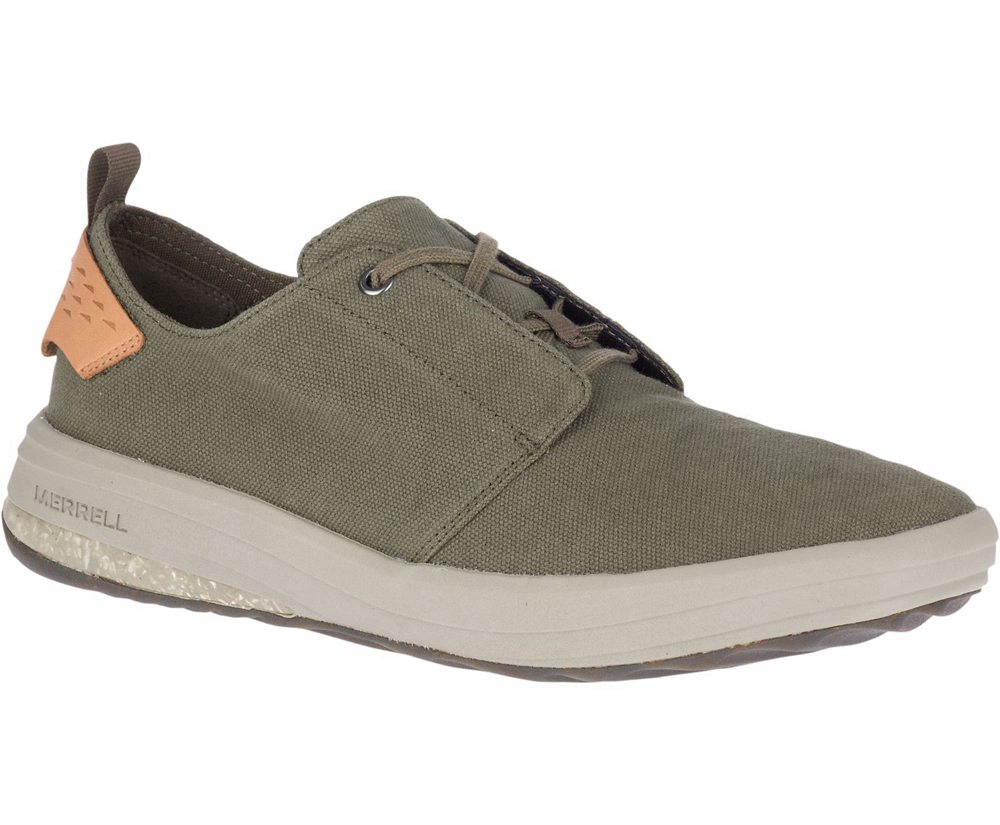 Merrell Sneakers Olive - Gridway Canvas - Mens 14IWOEMPK